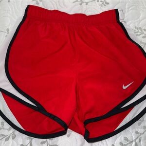 Nike Red and Black Athletic Shorts